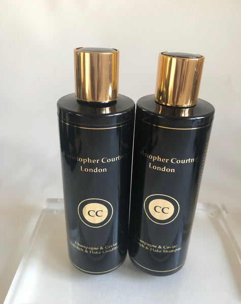 Champagne & Caviar Anti-Itch & Flake Shampoo & Conditioner - Christopher Courtney 